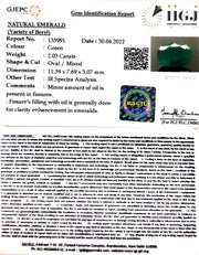 2.25 Ratti Natural Panna Stone with Govt. Lab Certified-2331